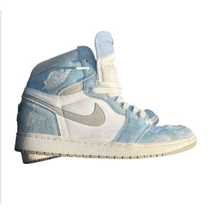 Nike Jordan 1 Retro OG High Hyper Royal Baby Blue Grey White Sz 12